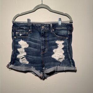 American Eagle Outfitters Ripped Blue Jean Shorts